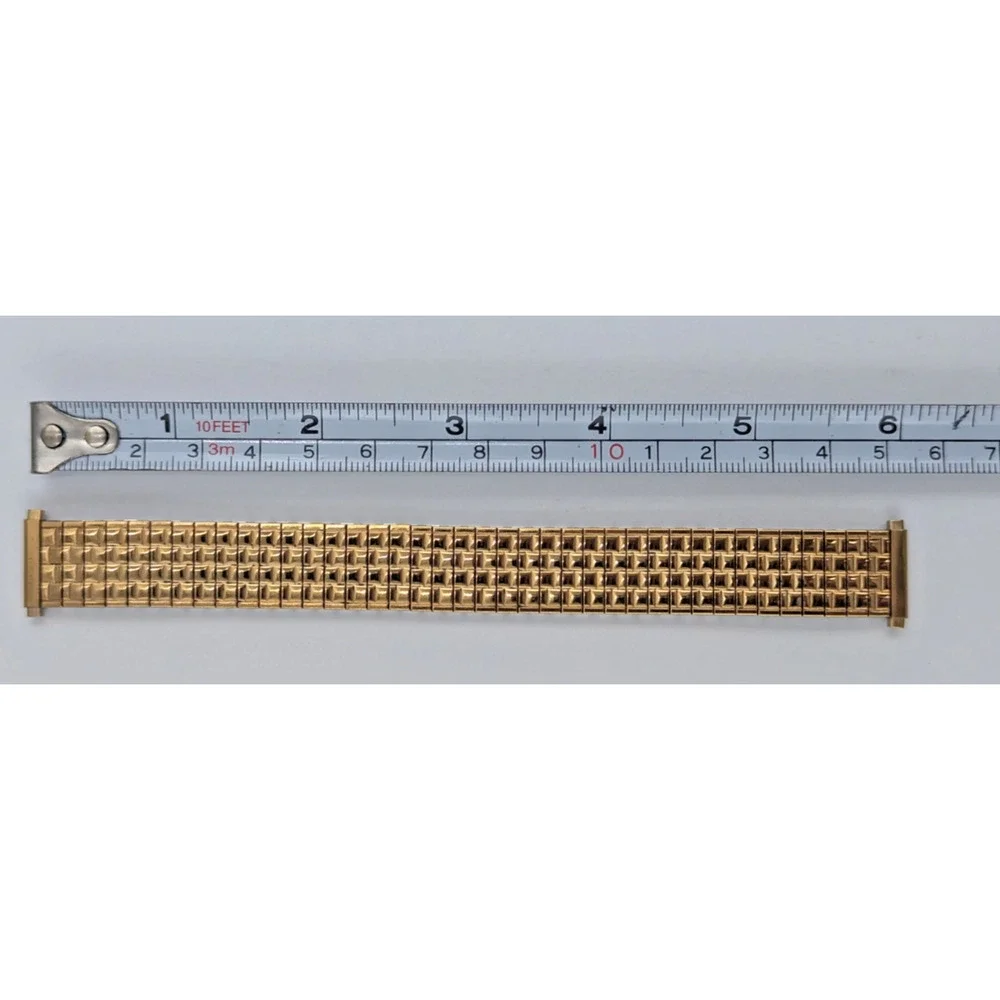 Speidel Gold Twist O Flex Stainless Steel Mens Watch Band